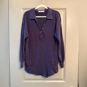 Navy Women’s Collared Romper